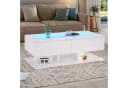 STILVORA Couchtisch mit Schubladen, LED-Beleuchtung, Glasplatte Bild 3