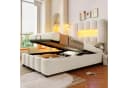 STILVORA Polsterbett 90x200 cm LED-Licht Kinderbett Samt Bild 2