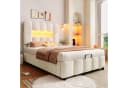 STILVORA Polsterbett 90x200 cm LED-Licht Kinderbett Samt Bild 3