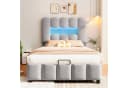 STILVORA Polsterbett 90x200 mit LED-Licht und Bettkasten Bild 1