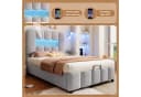 STILVORA Polsterbett 90x200 mit LED-Licht und Bettkasten Bild 4