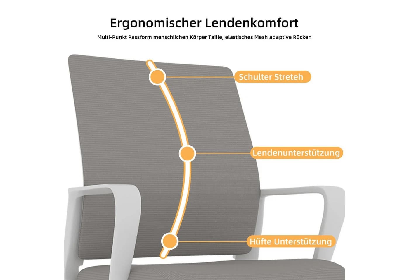 STILVORA Relaxsessel Bürostuhl Netzgewebe Rückenlehne - Bild 4