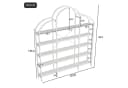 STILVORA Bücherregal Weiß 5 Schichten Metallregal Wolkenform Bild 5