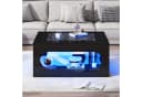 STILVORA Couchtisch mit LED-Beleuchtung und Glasplatte Schwarz Bild 1