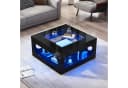STILVORA Couchtisch mit LED-Beleuchtung und Glasplatte Schwarz Bild 3