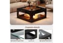 STILVORA Couchtisch mit LED-Beleuchtung und Glasplatte Schwarz Bild 5