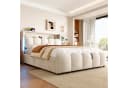 STILVORA Polsterbett 140x200 cm mit LED-Beleuchtung Beige Bild 2