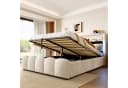 STILVORA Polsterbett 140x200 cm mit LED-Beleuchtung Beige Bild 3