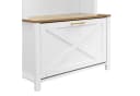 STILVORA Garderobenschrank Holzfarbe + Weiß Bild 5
