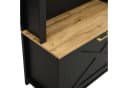 STILVORA Garderobenschrank Holzfarbe + Schwarz Bild 5