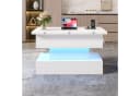 STILVORA Couchtisch mit Steckdose, LED-Licht, USB-C und USB-Ladebuchse Bild 1