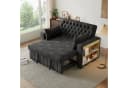 STILVORA Schlafsofa mit USB-Ladeanschluss & Getränkehalter Grau/Beige Bild 1