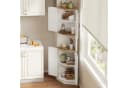STILVORA Eckschrank mit Metallgriffen, weiß, 5 Staufächer, rustikaler Stil Bild 2