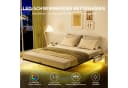 STILVORA Polsterbett 160x200 Schwarz mit LED & Ladestation Bild 4