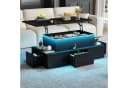 STILVORA Couchtisch Schwarz Liftfunktion LED 4 Schubladen Bild 2
