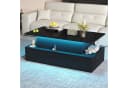 STILVORA Couchtisch Schwarz Liftfunktion LED 4 Schubladen Bild 3