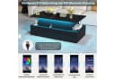 STILVORA Couchtisch Schwarz Liftfunktion LED 4 Schubladen Bild 4