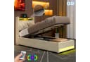 STILVORA Polsterbett mit Bettkasten, Stauraumbett Boxspringbett 90x200 mit USB & LED-Licht Bild 2