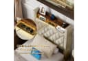 STILVORA Polsterbett mit Bettkasten, Stauraumbett Boxspringbett 90x200 mit USB & LED-Licht Bild 3
