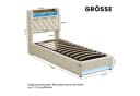 STILVORA Polsterbett mit Bettkasten, Stauraumbett Boxspringbett 90x200 mit USB & LED-Licht Bild 5