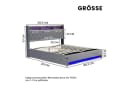 STILVORA Polsterbett mit Bettkasten 160x200 cm USB LED-Licht Bild 4