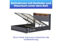 STILVORA Polsterbett mit Bettkasten 160x200 cm USB LED-Licht Bild 5