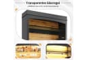 STILVORA Highboard Küchenschrank mit LED-Beleuchtung und Arbeitsplatte Schwarz Bild 5
