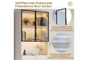 STILVORA Vitrine mit LED-Beleuchtung Hochschrank Glastüren Weiß Bild 4
