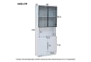 STILVORA Vitrine mit LED-Beleuchtung Hochschrank Glastüren Weiß Bild 5