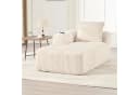STILVORA Sofa Cord Beige mit Seitentasche & Getränkehalter Bild 1