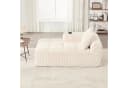 STILVORA Sofa Cord Beige mit Seitentasche & Getränkehalter Bild 3