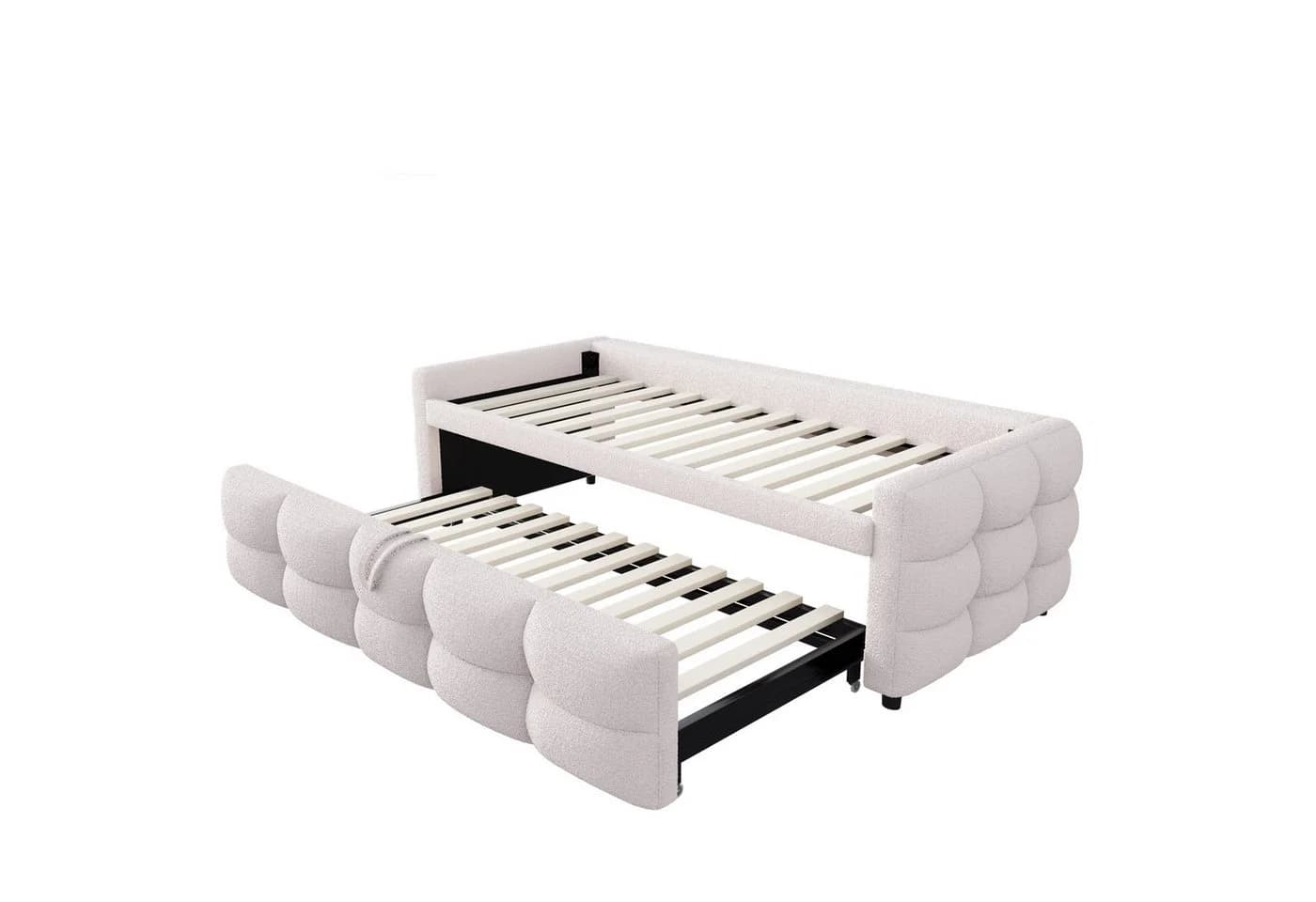 STILVORA Schlafsofa Teddy-Samt 90/180x190 cm Multifunktional - Bild 5