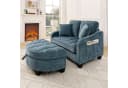 STILVORA Schlafsofa mit Aufbewahrungs-Hocker, Modulares Sofa Relaxsofa aus Chenille Bild 2