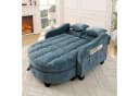 STILVORA Schlafsofa mit Aufbewahrungs-Hocker, Modulares Sofa Relaxsofa aus Chenille Bild 3