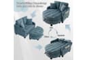 STILVORA Schlafsofa mit Aufbewahrungs-Hocker, Modulares Sofa Relaxsofa aus Chenille Bild 4