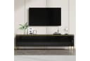 STILVORA TV-Schwarz 170cm mit Stauraum und Goldkanten Bild 1