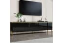 STILVORA TV-Schwarz 170cm mit Stauraum und Goldkanten Bild 3