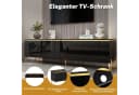 STILVORA TV-Schwarz 170cm mit Stauraum und Goldkanten Bild 4