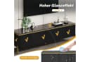STILVORA TV-Schwarz 170cm mit Stauraum und Goldkanten Bild 5