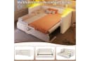 STILVORA Schlafsofa mit Ausziehbett und LED-Beleuchtung Beige/Grau Bild 5