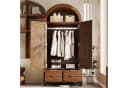 STILVORA Kleiderschrank Landhausstil Walnuss 2 Türen Bild 1