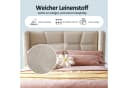 STILVORA Polsterbett 90x200 mit Bettkasten Beige Metall Bild 3