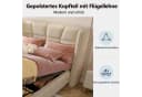 STILVORA Polsterbett 90x200 mit Bettkasten Beige Metall Bild 4
