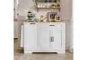 STILVORA Sideboard Weiß Holzoptik 3 Türen Schublade Bild 1