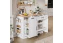 STILVORA Sideboard Weiß Holzoptik 3 Türen Schublade Bild 2