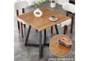 STILVORA Esstisch 80x80 cm Quadratisch Holz Metall Schwarz Braun Bild 1