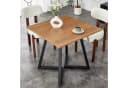 STILVORA Esstisch 80x80 cm Quadratisch Holz Metall Schwarz Braun Bild 2