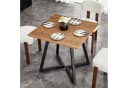 STILVORA Esstisch 80x80 cm Quadratisch Holz Metall Schwarz Braun Bild 5