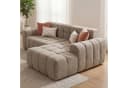 STILVORA Schlafsofa 3-Sitzer Sofa mit Fußhocker Ecksofa Chaiselongue für Büro & Wohnzimmer Bild 3