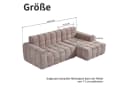STILVORA Schlafsofa 3-Sitzer Sofa mit Fußhocker Ecksofa Chaiselongue für Büro & Wohnzimmer Bild 4